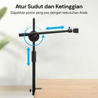 Gambar MAMEN Lazypod Holder HP Horizontal Stand Adjustable Desk Clamp - MHP1 Meja Smartphone Plastik Stainless Handphone - Hitam dari Refanz Store undefined 4 Tokopedia