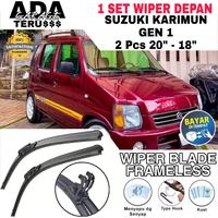 Gambar Wiper Blade Frameless Mobil Suzuki Karimun Wagon R/Estilo/Gen 1 Sepasang 3 Pilihan Ukuran Pembersih Kaca Depan Aksesoris Mobil AdaterusGarage [Bayar Ditempat] - Wagon R 20 + 18 dari ADATERUS GRG undefined 3 Tokopedia