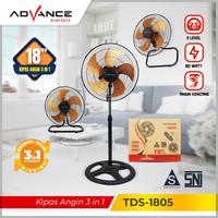 Gambar 【COD】Advance Kipas Angin 3in1 TDS-1805 Dimensi 18" Garansi 1 Tahun Besi Listrik Ac 220 Volt 80 Watt - TDS-1805 18" dari AdvanceOfficial undefined 3 Tokopedia