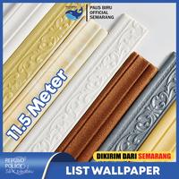 Gambar Paus Biru - Paket 5 Pcs Wall Border List 2.3 M - Wallborder Foam 3D List Dinding Wallpaper 3D PVC - LIST-B89 dari Paus Biru SMR undefined 1 Tokopedia