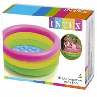 Gambar Kolam renang anak pelangi intex Sunset Glow Pool 61cm #57107 - kolam karet anak alas gelembung - kolam saja dari Globetrotter.id undefined 2 Tokopedia