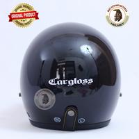 Gambar Helm Cargloss CFM BLACK GLOSSY - Original Half Face Helmet - +Kaca Datar Silver, L dari ZONA HELM STORE undefined 5 Tokopedia