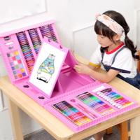 Gambar KOMPLIT! CRAYON SET 208 PCS / ALAT MENGGAMBAR MEWARNAI ANAK / ALAT LUKIS / PENSIL WARNA KRAYON ANAK / DRAWING COLOURING TOOLS - MEGA ART 208 PCS - KADO ULTAH - 208 PCS-PINK dari suriamakassar undefined 3 Tokopedia