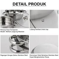 Gambar PANCI KUKUS / STEAMER POT / PANCI SUP KUKUS SIOMAY SET STAINLESS STEEL OMICKO OM-6223 dari Belanja Elektronik undefined 3 Tokopedia
