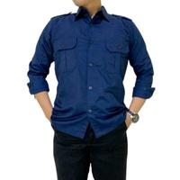 Gambar Kemeja PDL PDH lengan panjang /kemeja kerja kantor dan di lapangan / seragam kerja pria dan wanita berkualitas banyak pilihan warna dan ukuran - Navy, S dari theregarstore undefined 4 Tokopedia