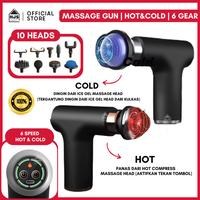 Gambar [HJS] Alat pijat elektrik Massage Gun 10 in 1 & Cold / Hot Muscle Therapy Electric Deep Massage Tools Terapi Pijit Leher Tubuh Punggung Getar dari Han Jaya Sentosa undefined 2 Tokopedia