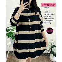 Gambar KAOS WANITA JUMBO LD 130 LENGAN PANJANG MOTIF SALUR TERBARU PAKAIAN WANITA BAJU ATASAN KNIT - B dari TrendFashion05 undefined 4 Tokopedia