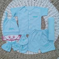 Gambar Paket Hemat Lengkap Set Pakaian Baju Bayi Baru Lahir biru katun Perempuan Sarung Parsel - BIRU Muda dari talitababywear undefined 2 Tokopedia