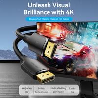 Gambar Vention DisplayPort Male to Male 4K HD Cable Black - HAK, 1.5 Meter dari Vention Authorized Store undefined 3 Tokopedia