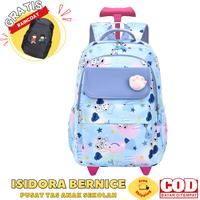 Gambar Tas Troli  Sekolah Anak Perempuan Ransel Anak Sekolah Perempuan Remaja SD SMP Bahan Tebal, Halus dan Kuat Berkualitas Premium - TROLI LP2-5 HIJAU+RC dari Pusat Tas Anak Sekolah undefined 2 Tokopedia