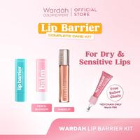 Gambar WARDAH Paket Lip Packages - Hydrabalm Lip Care Peach Blossom, Lip Barrier Sunscreen SPF 30 PA+++, Lip Rescue Jelly Balm Dusty Rose, Moist Dew Tint FREE Rubber Keychain - Makeup - BIBIR CERAH A dari wardahbeautyid undefined 1 Tokopedia