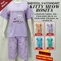 Gambar Grosir (Isi 3pcs  BBd 3/4 Domba Rosita  Std ) Setelan  Tidur Piyama Wanita, Babydoll Baju Celana Pendek  BB 65kg Bahan Kaos Tebal Motif Lucu Panjang Celana Selutut Dewasa - -, - dari Babydoll Murah Solo undefined 4 Tokopedia