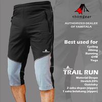 Gambar CELANA GUNUNG YAMITALA TRAIL RUN  ¾ PENDEK THOMGEAR PAITON PROBOLINGGO Abu Sport - hitam, M dari THOMGEAR undefined 1 Tokopedia