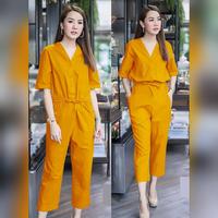 Gambar Baju Jamsuit Wanita Terbaru 2022 Pakaian Jumpsuit Cewek V Polos Nelly Katun Panjang Dewasa - Pink dari butikonline83 undefined 2 Tokopedia