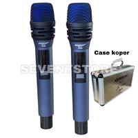 Gambar Mic Wireless Karaoke BOSSTRON BS-77 X3 Microphone Tanpa Kabel Mikropon Body Besi Case Koper Mikrofon dari seven7store.id undefined 5 Tokopedia