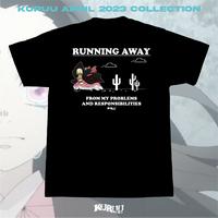 Gambar Baju Kaos Anime KnY/ Kimetsu no Yaiba - Kuruu Nezuko Running Away Tee Combed Panjang Pria Tshirt - hitam, L dari Nekoshiba undefined 1 Tokopedia