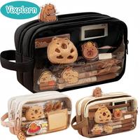 Gambar Vixplorn Kotak Pensil Estetika Tas PenaTempat Pensil Capibara Tempat Pensil/ Kotak Pensil Berkapasitas Besar/Capybara Tempat Alat Tulis - Putih pucat dari Vixplorn undefined 1 Tokopedia