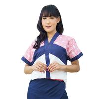 Gambar Blouse Wanita Bhatara Batik Yunita 4269J Pink Navy Baju Fit - Tangan, Stretch, Atasan, Kombinasi, Lembut, Kerja, Kerah, Katun, Panjang, Kantor Kain - L-XL dari Bhatara Batik undefined 2 Tokopedia