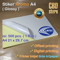 Gambar Stiker CHROMO A4 21 x 29,7 cm 500 lembar ( 1 Rim ) Sticker KROMO Glossy merek Lintec Stiker Label Kemasan Produk dari CBD Store 99 undefined 1 Tokopedia