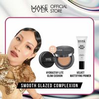 Gambar Make Over Smooth Glazed Complexion : Hydrastay Lite Glow Cushion, Velvet Mattifying Primer - W22 dari makeoverid_NEW undefined 2 Tokopedia
