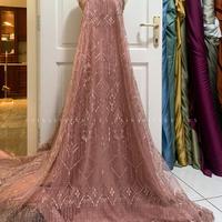 Gambar 1/2 meter Kain Bahan Kebaya Brokat Brukat Tile Etnik Madeline Warna Rosegold Semi Milo dari zainasistertex undefined 4 Tokopedia