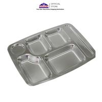 Gambar Food Tray Stainless 6 Sekat/Nampan Makan Siang Stainless Steel/Stainless Steel Snack Plate/Nampan Makan Stainless Ompreng Rumah Sakit/Meshtray Plato Stainless dari hapimart_NEW undefined 1 Tokopedia