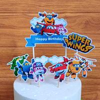 Gambar Topper Super Wings Custom Nama untuk Hiasan Kue Ulang Tahun / Ultah Anak Karakter (Toper Cake) dari Toko Ultah undefined 1 Tokopedia