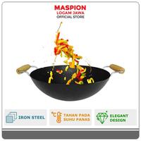 Gambar Maspion Maslon Kiku Wok 33 cm Double Handle Non Stick - Wajan Anti Lengket - 33 cm dari Maspion Official Store undefined 1 Tokopedia