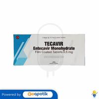 Gambar TECAVIR 0.5 MG BOX 30 TABLET dari Apotek Kosambi By GoApotik undefined 1 Tokopedia