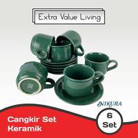 Gambar NIKURA Cangkir Set 6 Pasang Cangkir Teh / Cangkir Kopi Keramik - Pink dari Extra Value Living undefined 4 Tokopedia