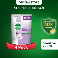 Gambar Dettol Sabun Cuci Tangan Sensitive Anti Bakteri Pouch 200gr x 4 Pcs - Hand Wash dari MITECH IDN undefined 1 Tokopedia