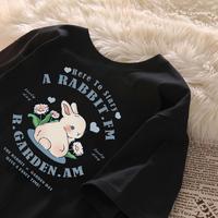Gambar A0964 Kaos Kebesaran Kelinci Lucu Kaos Kebesaran Gaya Korea | Kaos Hitam | Kaos Hitam Kebesaran Wanita, Katun Hitam Putih, Atasan Panjang Muda - Putih, 2XL dari FORTEID.PRINT undefined 4 Tokopedia