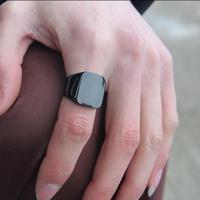 Gambar Cincin Kotak Titanium Besar Super Premium - Big Square Statement Ring / Aksesoris Unisex Laki Laki Perempuan Cowok Cewek Men and Women Fashion Pria Wanita Unik Keren Impor Punk Gaul Terbaru Kekinian Biker Hip Hop Modern Classic Simple Vintage - Silver, 8 dari Toko Bintang Siang undefined 5 Tokopedia