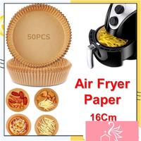 Gambar 50 Pcs Kertas Alas Air Fryer / kertas fryer anti lengket /Anti Lengket Tahan Minyak baking paper / Alas Fryer Silikon / Tatakan Kue / Tempat Kue TM Y02 - 10pcs Fryer Foil 7" dari TOPIMART undefined 1 Tokopedia