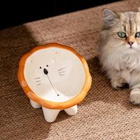 Gambar [AimayaPet]Mangkuk Kucing Keramik Tempat Makan Hewan Peliharaan Kaki Tinggi Tempat Makan Kucing Anti Semut Mangkuk Makan - Mangkuk Singa dari HQ.ID undefined 5 Tokopedia