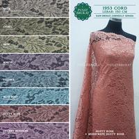 Gambar KAIN BRUKAT CORNELI CORNELLY 1953 CORD / BAHAN BROKAT TULANG, LEBAR 150CM [harga per 0.5m] Blue Rose - MAUVE dari PUSAT BRUKAT undefined 5 Tokopedia