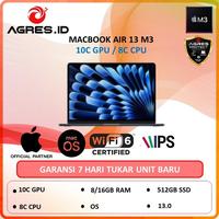 Gambar [AGRES X Kohcun] APPLE MacBook Air M3 Chip 13 Inch 2024 SSD 16GB/512GB GPU 8Core/10Core Resmi IBOX dari AGRES ID undefined 1 Tokopedia