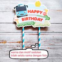 Gambar topper hiasan kue cake nasi tumpeng ulang tahun happy birthday karakter tayo the little bus - -, - dari Rean Shoop_NEW undefined 1 Tokopedia
