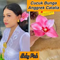 Gambar Cucuk Bunga Anggrek Catalia / hiasan bunga / aksesoris rambut Plastik - Putih dari Kencana Collection Bali_NEW undefined 3 Tokopedia