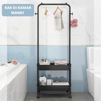 Gambar Dejavu Rak Gantung Baju Kokoh Stand Hanger Gantungan Tas Topi Tempat Penyimpanan Sepatu Susun Serbaguna Rak Jemuran Besi Kokoh Dan Kuat HRK510 - Putih 2T+2Box dari Dejavu_NEW undefined 3 Tokopedia
