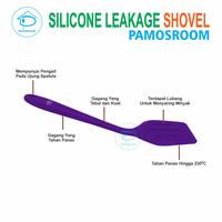 Gambar Pamosrom Spatula Peniris 31cm Bahan Silicone Tahan Panas Tidak Lengket Dan Meleleh Sutil BPA FREE - Hitam, Standar dari pamosroom undefined 5 Tokopedia