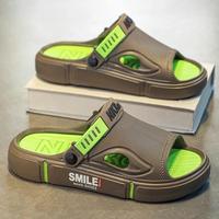 Gambar Sandal pria terbaru tahun 2025 keren, sandal pria karet, sandal pria nyaman karet, sandal pria murah - IDS836-Hitam+Hijau, 44-45 dari KUMADA undefined 1 Tokopedia