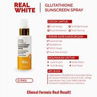 Gambar REAL WHITE Glutathione Sunscreen Spray SPF 50 PA+++ - Sunblock Tabir Surya UVA UVB Protection praktis tinggal semprot dari Jocelyn_NEW undefined 3 Tokopedia