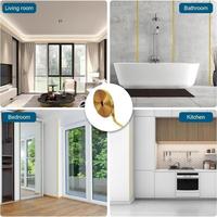 Gambar List Plat Strip/ Wastafel Dapur Kamar Mandi Tape Perekat List Keramik Gulungan Sticker/ PVC Gold Silver Stiker Pelindung Sudut Meja Aesthetic - Gold, 2CM*5M dari PTG HOUSE undefined 4 Tokopedia