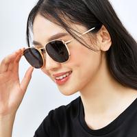 Gambar OHSOME  Metal frame black sunglasses Wanita Kekinian Anti UV Anti Silau Kacamata Hitam Kotak Oversized Bingkai logam Eyewear - Not Specified dari OHSOME Homeliving undefined 3 Tokopedia