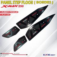 Gambar BORDES XMAX  250 OLD & XMAX NEW CONNECTED - Karpet Pijakan Kaki XMAX 250 Premium Plat Alumunium CNC Exie Art - SILVER/YELLOW dari EXIE ART RACING undefined 1 Tokopedia