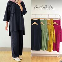 Gambar SETELAN RAJUT PREMIUM IMPORT SET ATASAN DAN CELANA KULOT melar muslim Panjang Tebal Wanita  Baju - MAROON, XL dari Taniar store89 undefined 2 Tokopedia