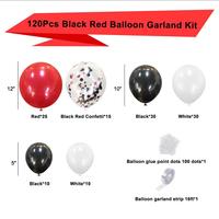 Gambar (122 PCS )SET PAKET BALON DEKORASI ULANG TAHUN TEMA : BLACK RED WHITE Merah dari Alfa balon_NEW undefined 2 Tokopedia