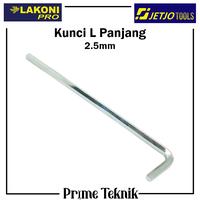 Gambar Kunci L Panjang 2.5mm JETJO LAKONI PRO 2,5mm Hex Key Long 2.5 2,5 mm dari Prime Teknik undefined 1 Tokopedia