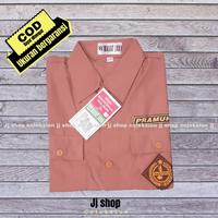 Gambar SERAGAM SEKOLAH PRAMUKA PENGGALANG LENGAN PENDEK BAJU PRAMUKA  BAJU PRAMUKA PENGGALANG SD, - pramuka pendek kantong 2 atas, 1 dari Jjshopcoleksion undefined 2 Tokopedia